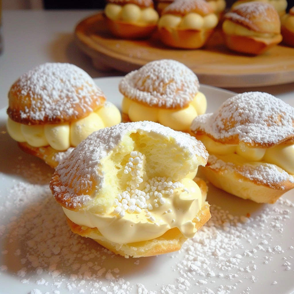Recipe preparation for Holiday Eggnog Cream Puff