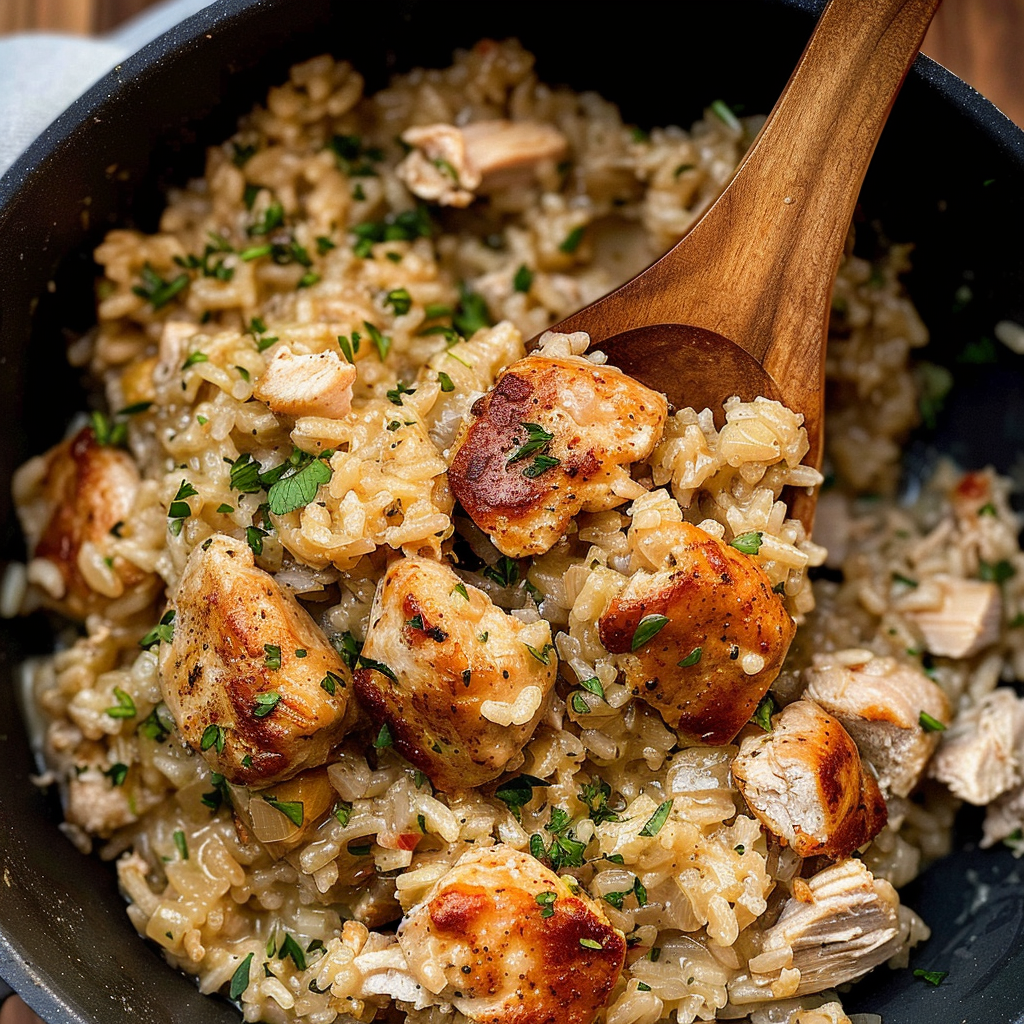 Recipe preparation for One-Pot Creamy Cajun Chicken Sausage Rice