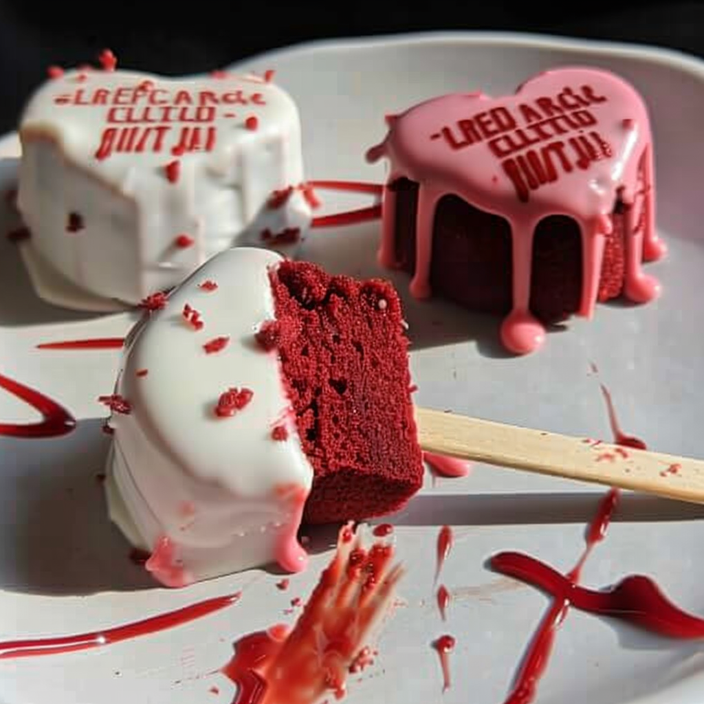 Recipe preparation for Red Velvet Marshmallow Cake Pops