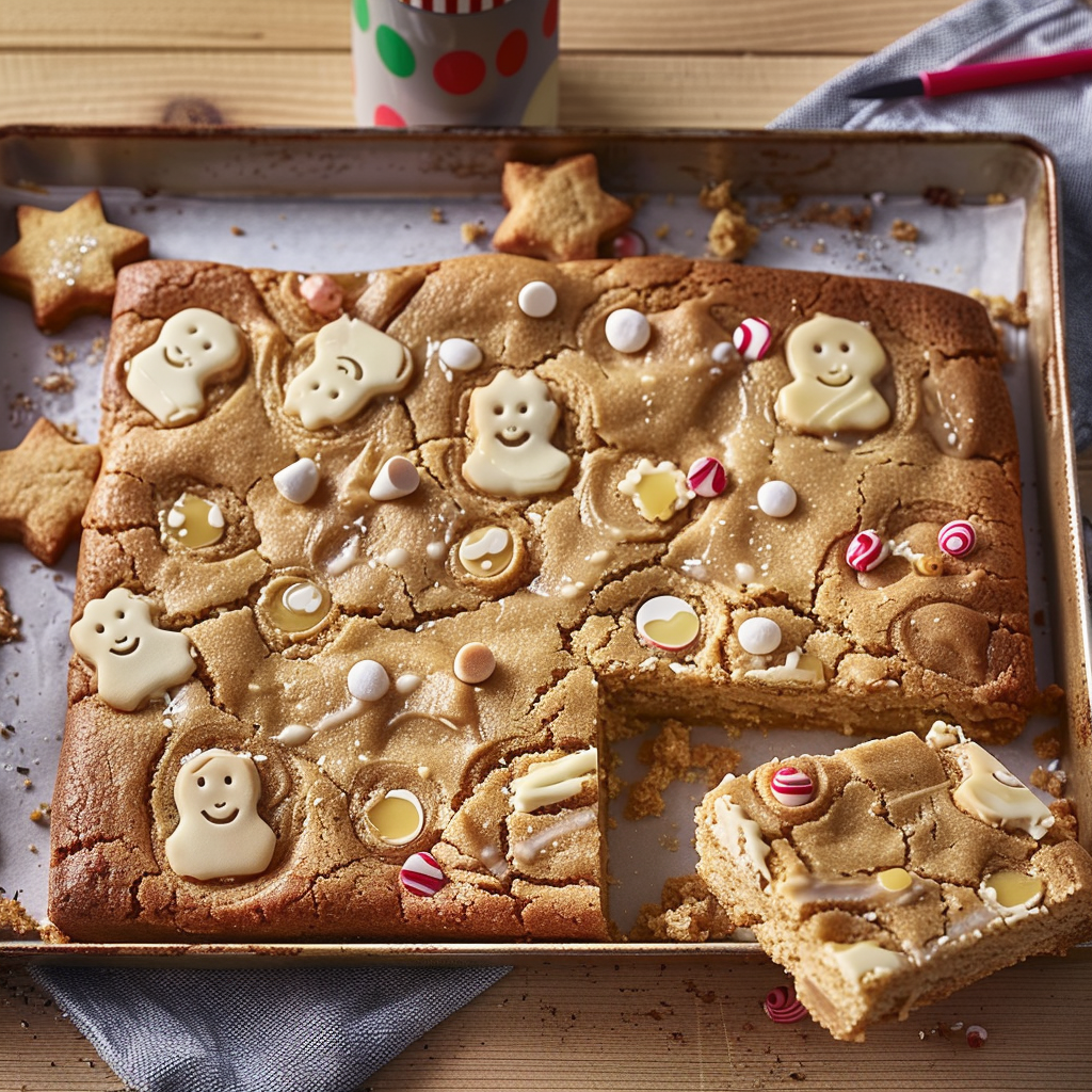 Recipe preparation for Gingerbread Sugar Cookie Blondies
