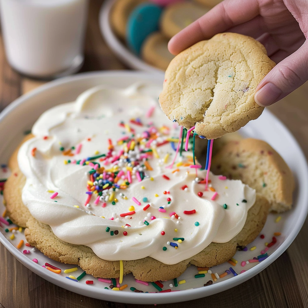 Recipe preparation for Sugar Cookie Cheesecake Dip