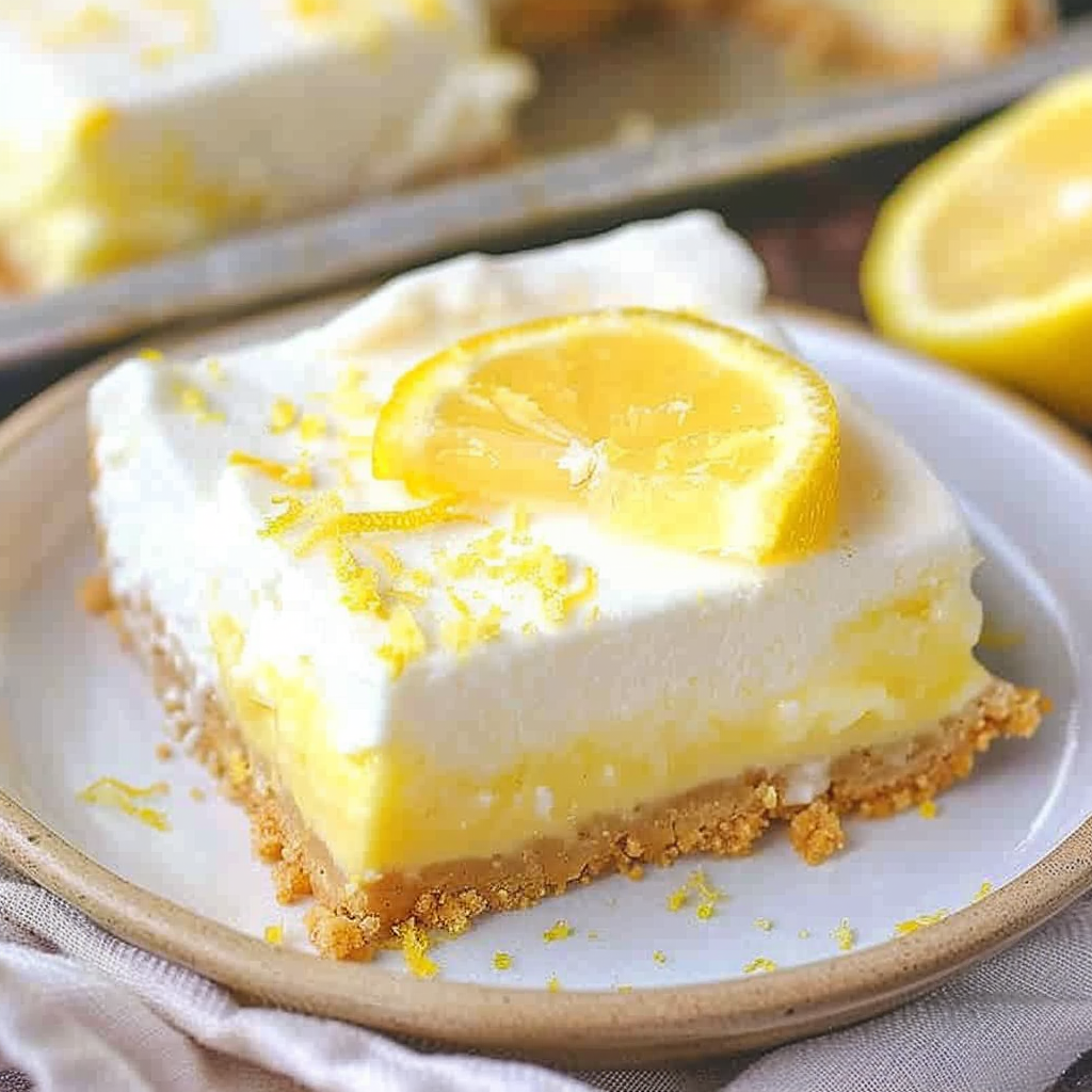 Recipe preparation for Creamy Lemon Mascarpone Cake Squares