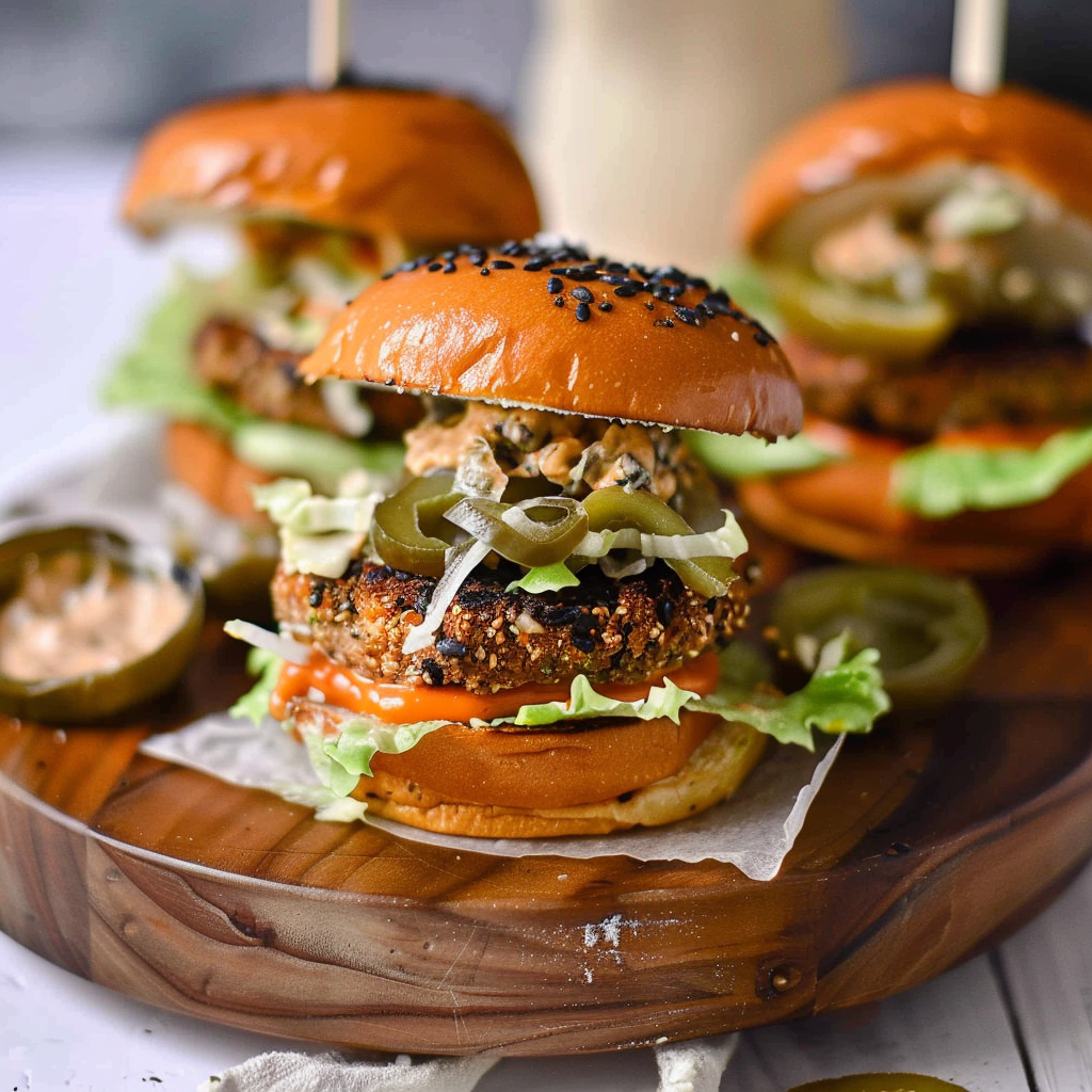 Recipe preparation for Sweet Potato and Black Bean Burger Sliders with Chipotle Aioli