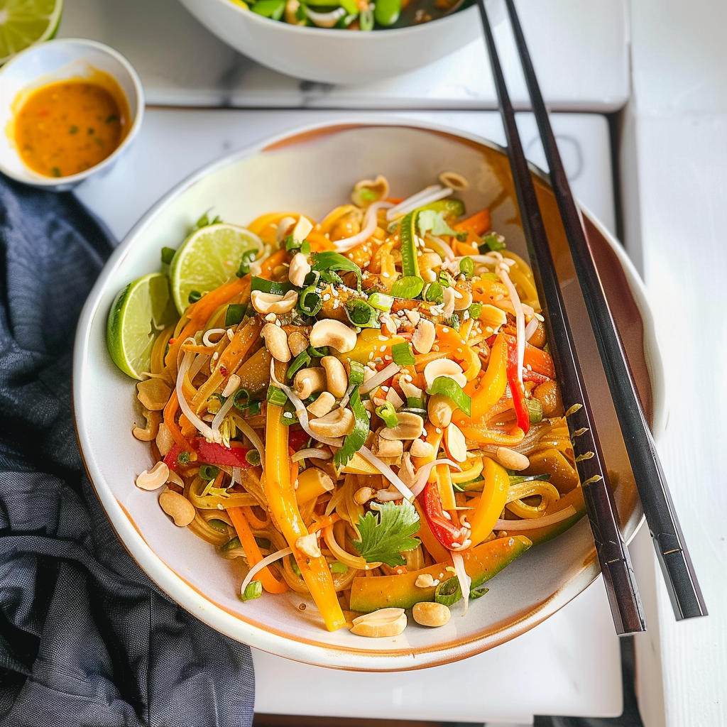 Recipe preparation for Chili Crunch Peanut Carrot Noodle Boxes