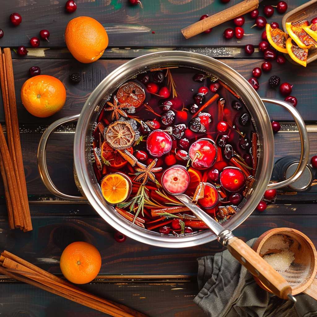 Recipe preparation for Cozy Fir Needle–Inspired Simmer Pot