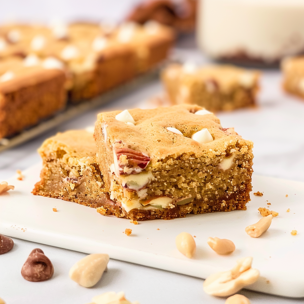 Recipe preparation for Soft Melt-In-Your-Mouth Eggnog Blondies
