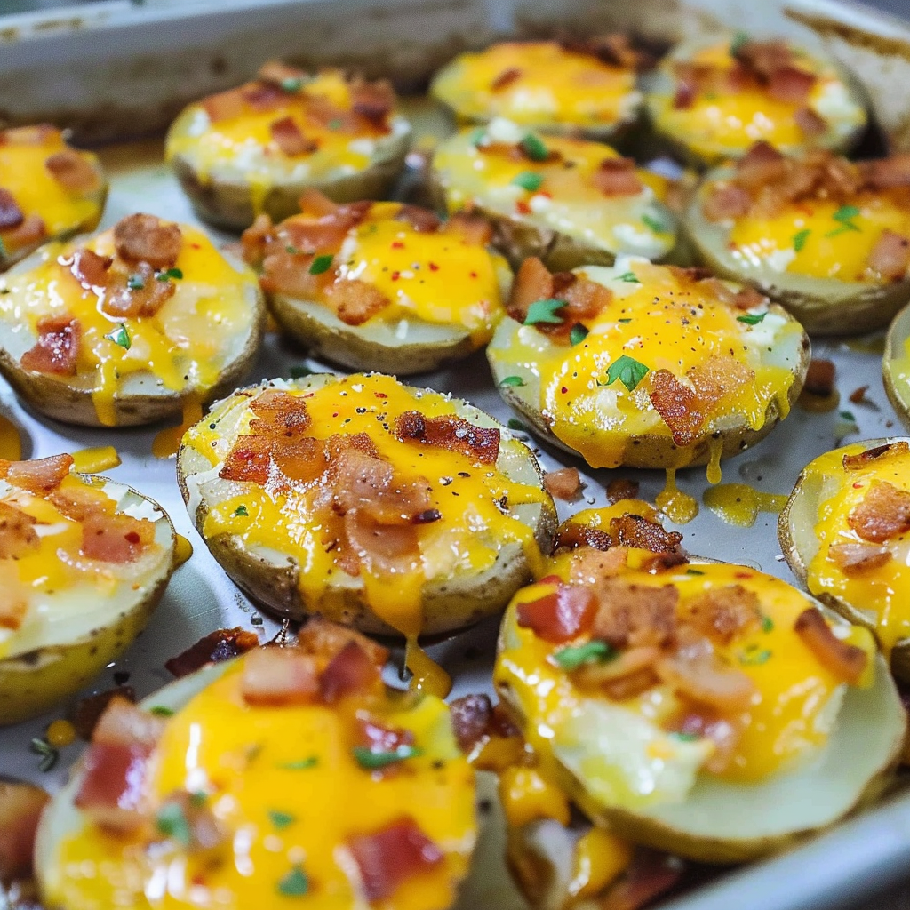 Recipe preparation for Crispy Loaded Potato Rounds