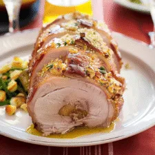 Pistachio & Apricot Stuffed Pork Belly