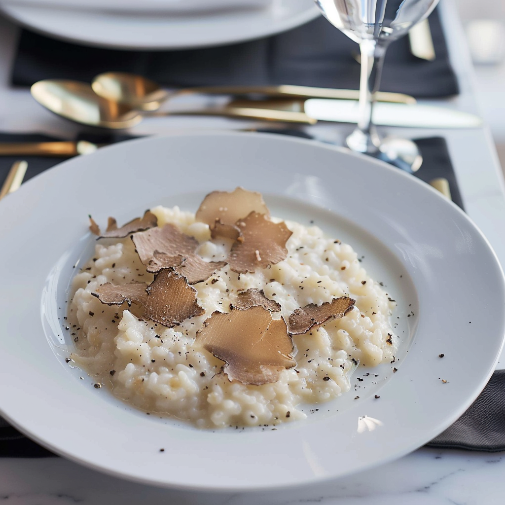 Recipe preparation for White Truffle & Parmesan Risotto