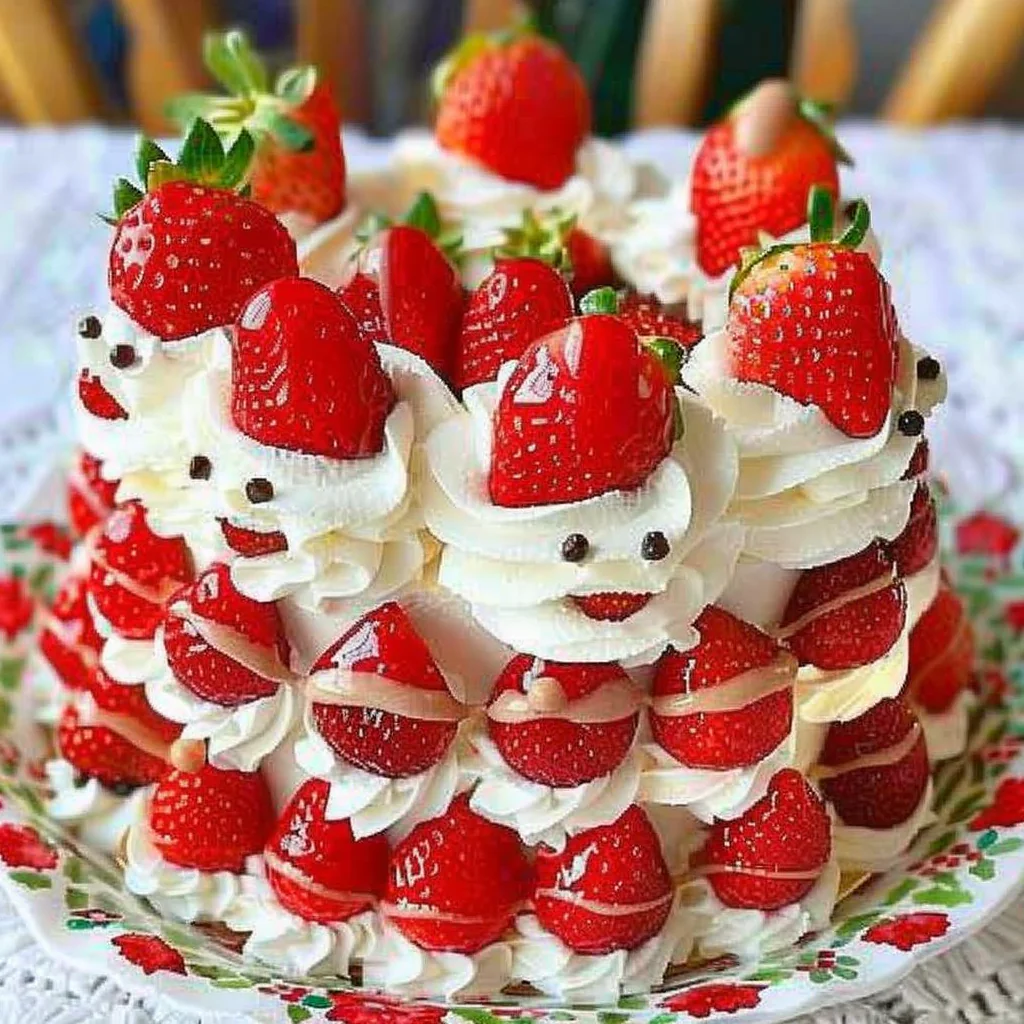 Recipe preparation for Strawberry Christmas Shortcake