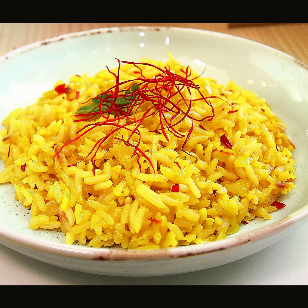 Recipe preparation for Saffron Rice