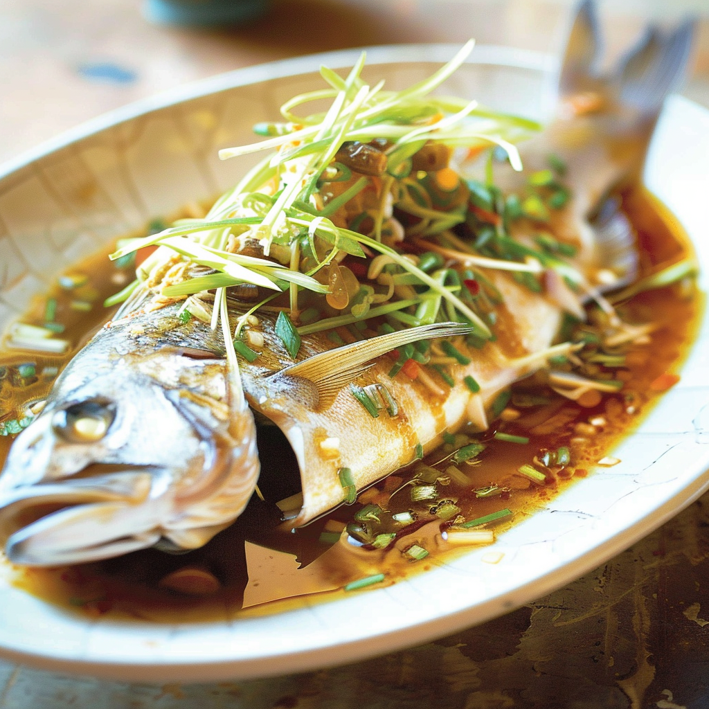 Recipe preparation for Steamed Whole Fish