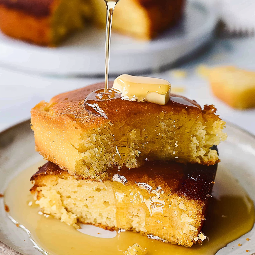 Recipe preparation for Cornbread with Honey Butter