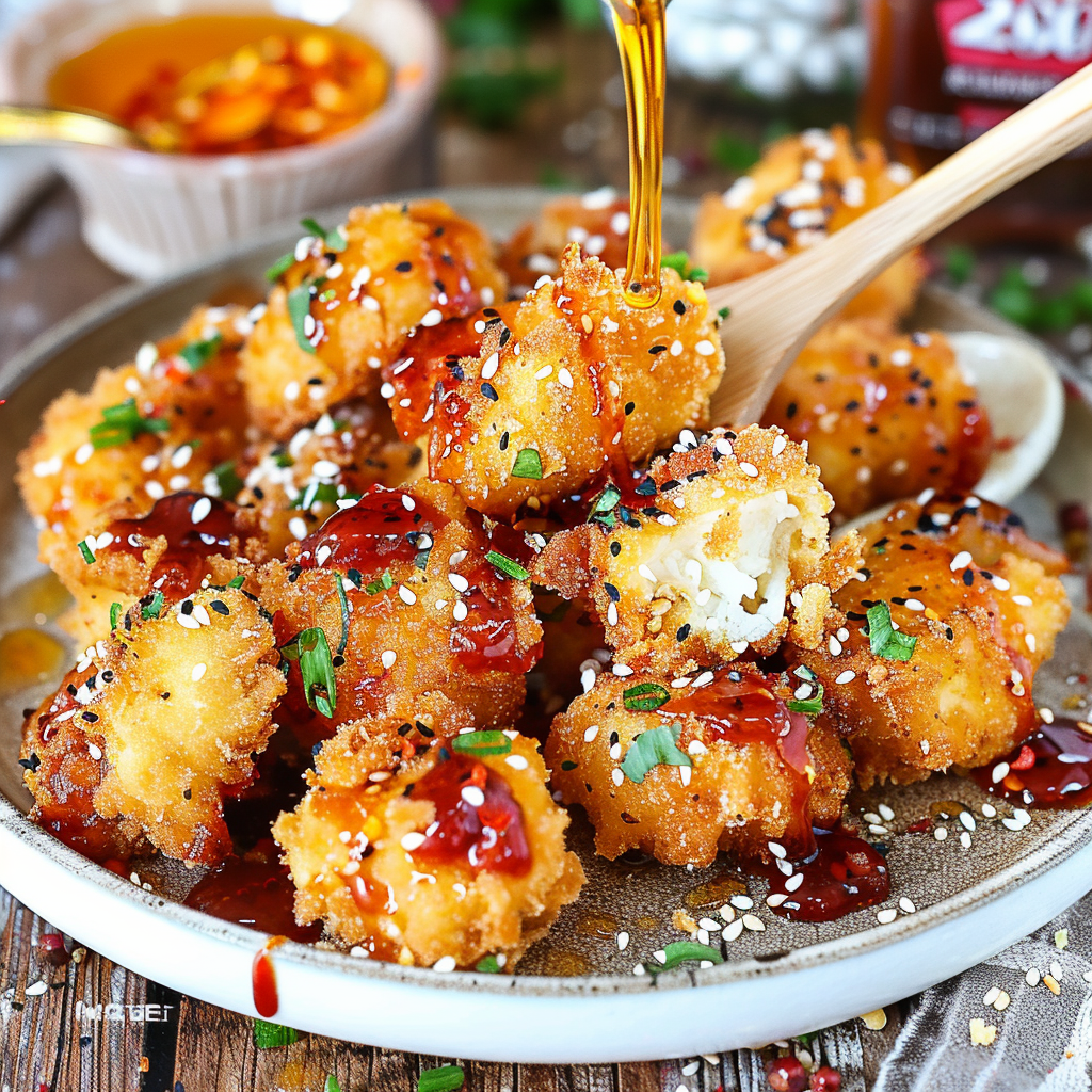 Recipe preparation for Spicy Chili Crisp Halloumi Bites