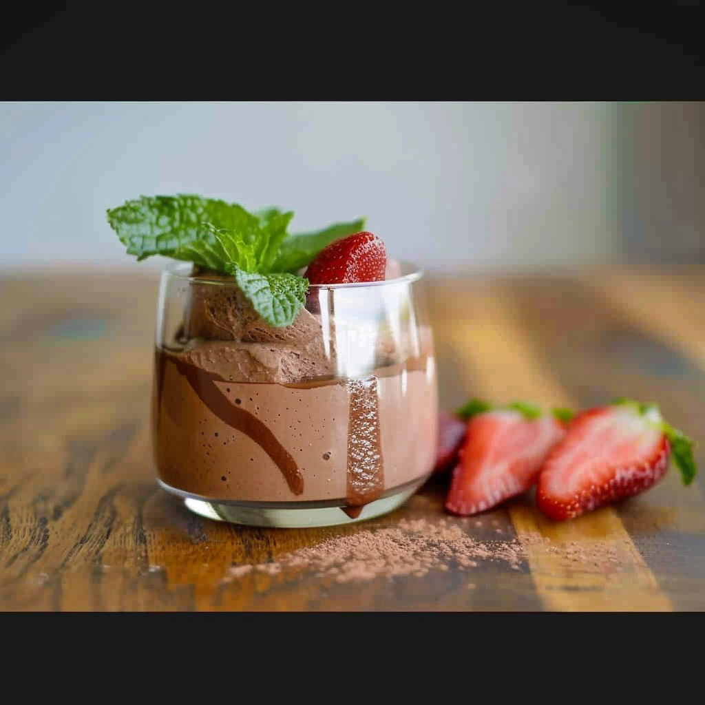 Recipe preparation for Reishi Chocolate Mousse
