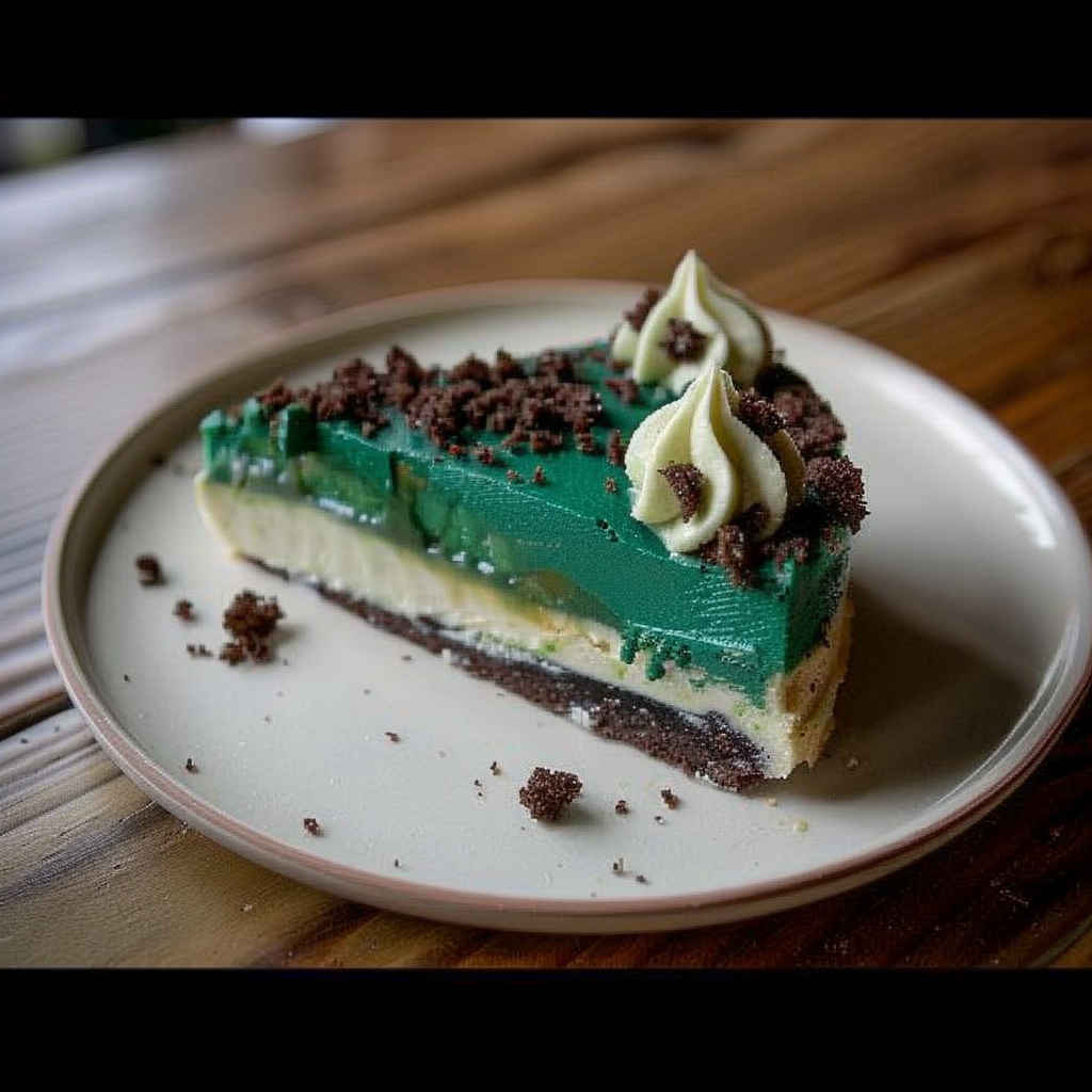 Recipe preparation for Avocado & Spirulina Vegan Cheesecake