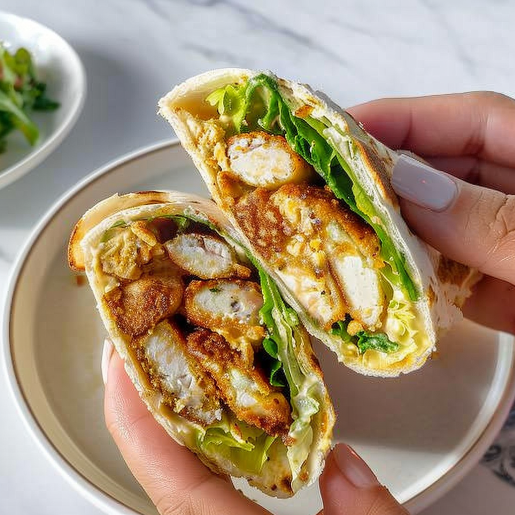 Recipe preparation for TikTok Parmesan-Crusted Tortilla Wrap