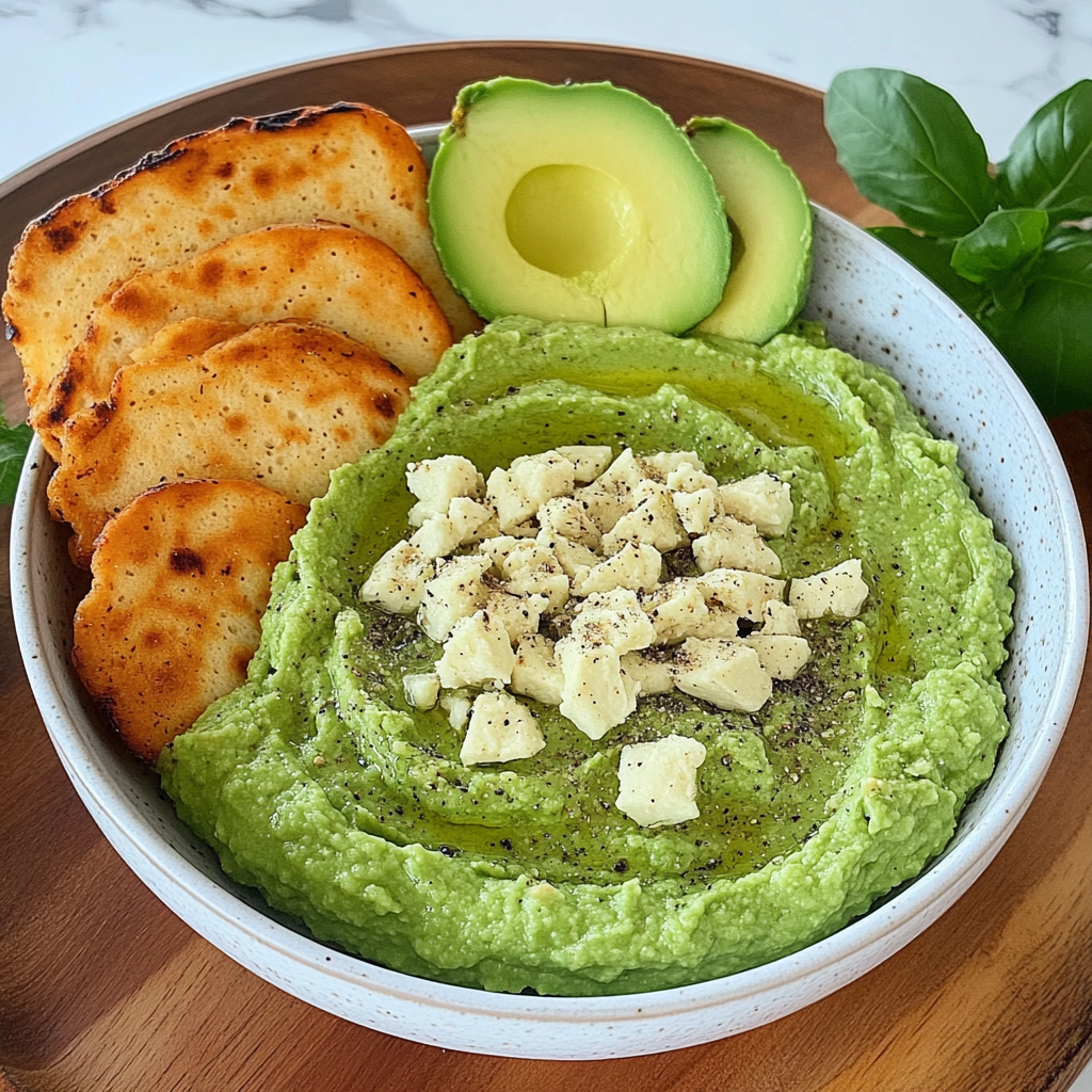 Recipe preparation for Avocado & Spirulina Green Goddess Dip