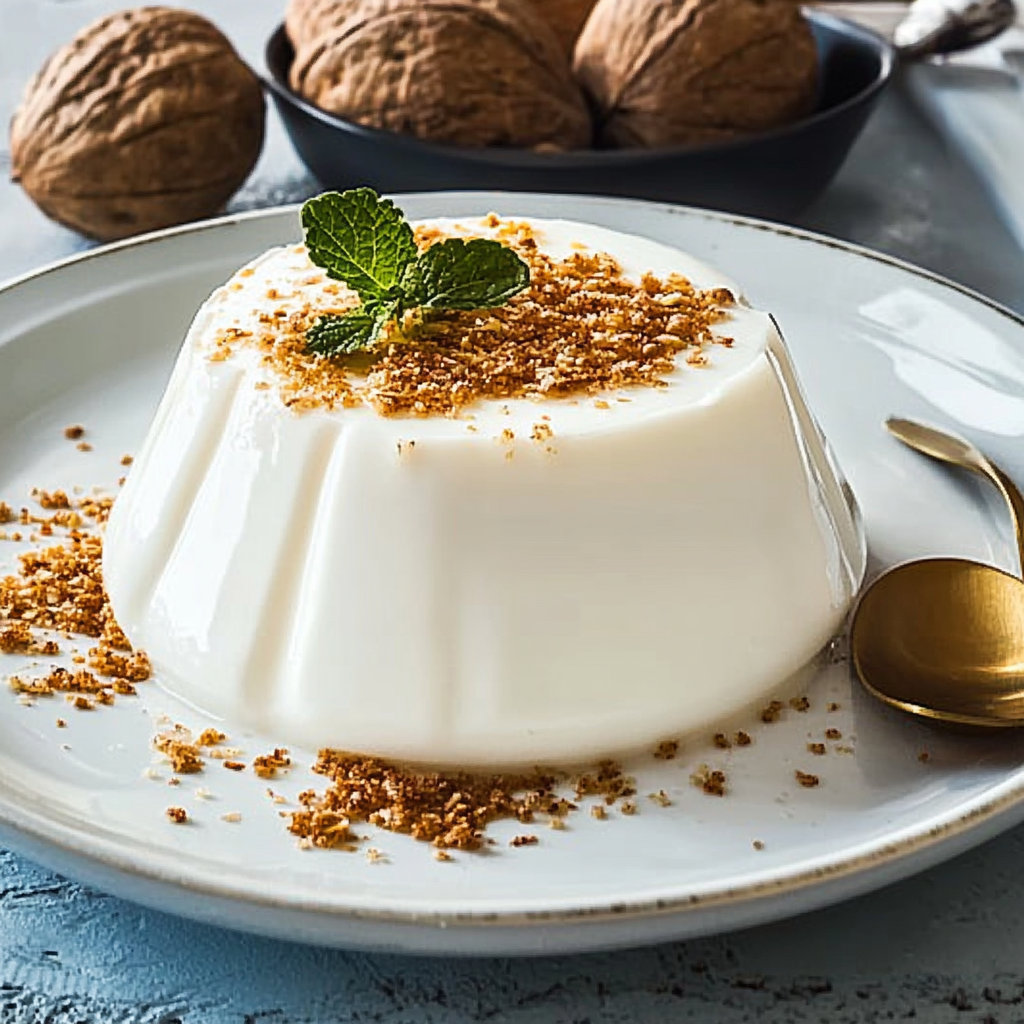 Recipe preparation for Coconut & Vanilla Bean Panna Cotta