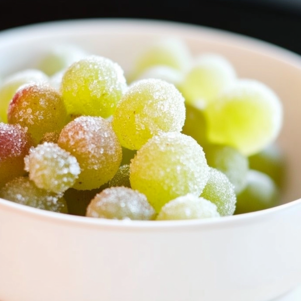 Recipe preparation for White Rum Sugared Grapes