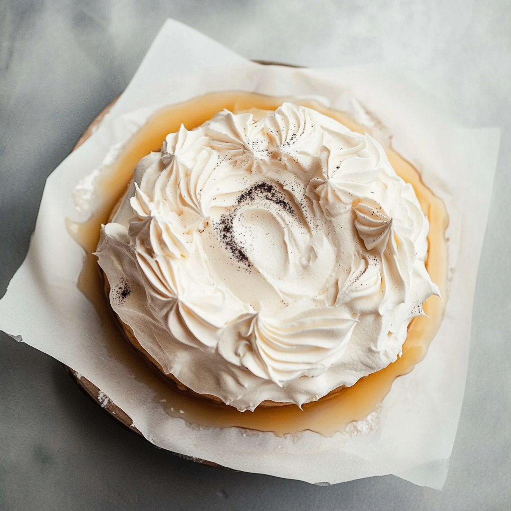 Recipe preparation for Powder-Sugar Dream Pavlova