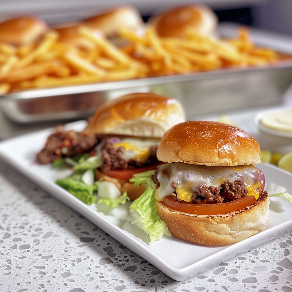 Recipe preparation for Sheet-Pan Beef & Herb Dinner Roll Sliders