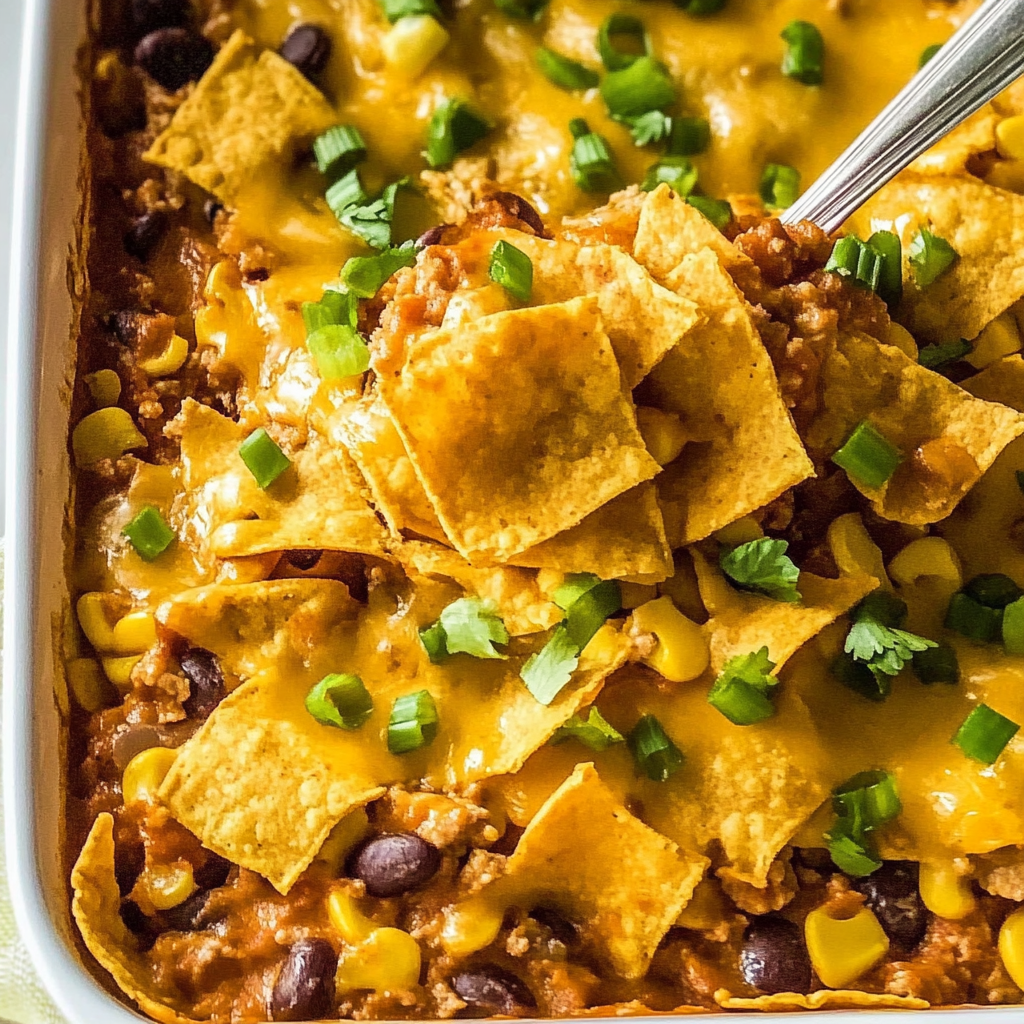 Recipe preparation for Walking Taco Bake
