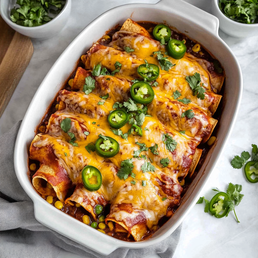 Recipe preparation for High Protein Chicken Enchiladas