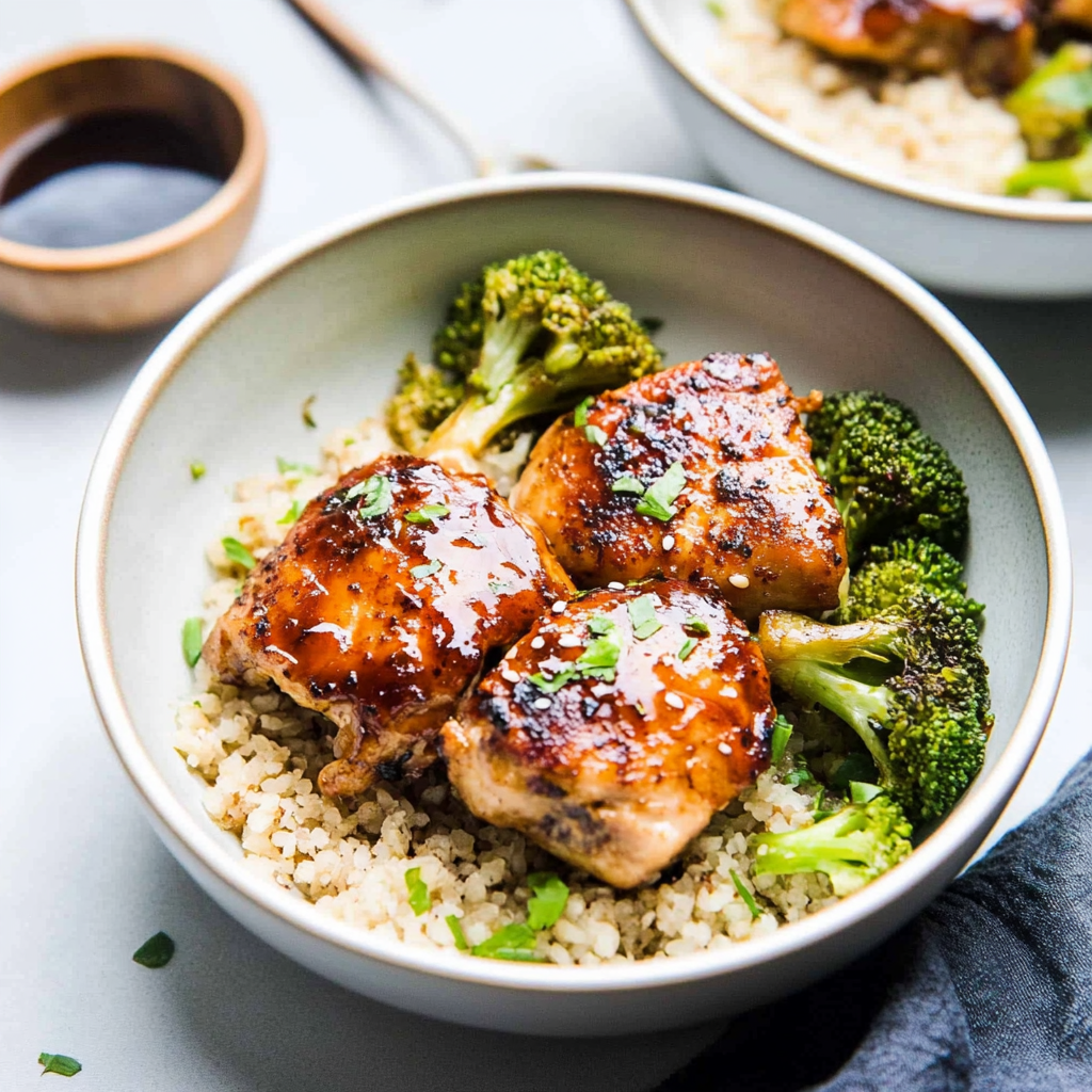 Recipe preparation for Chicken Thighs with Broccoli