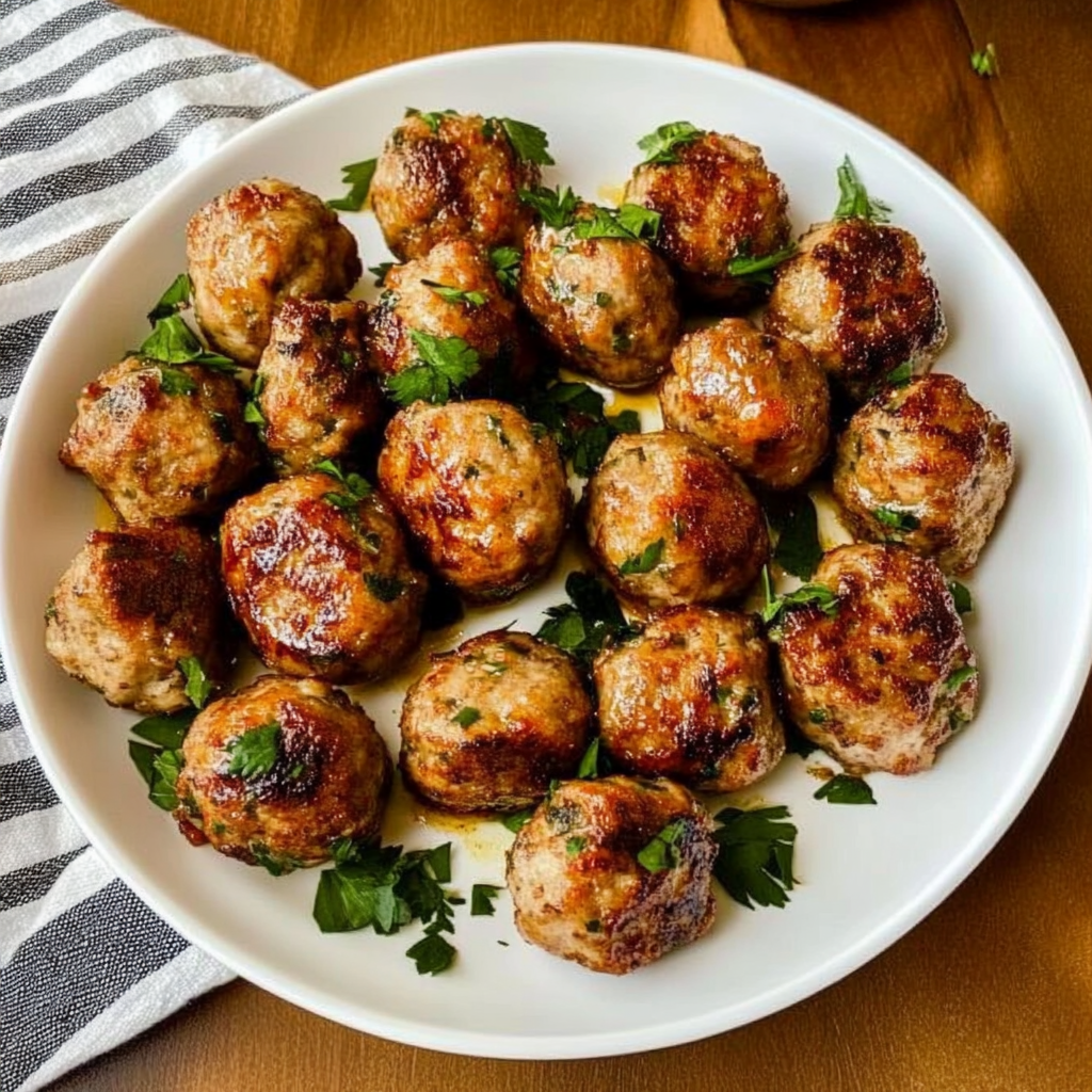 Recipe preparation for Air Fryer Turkey Meatballs