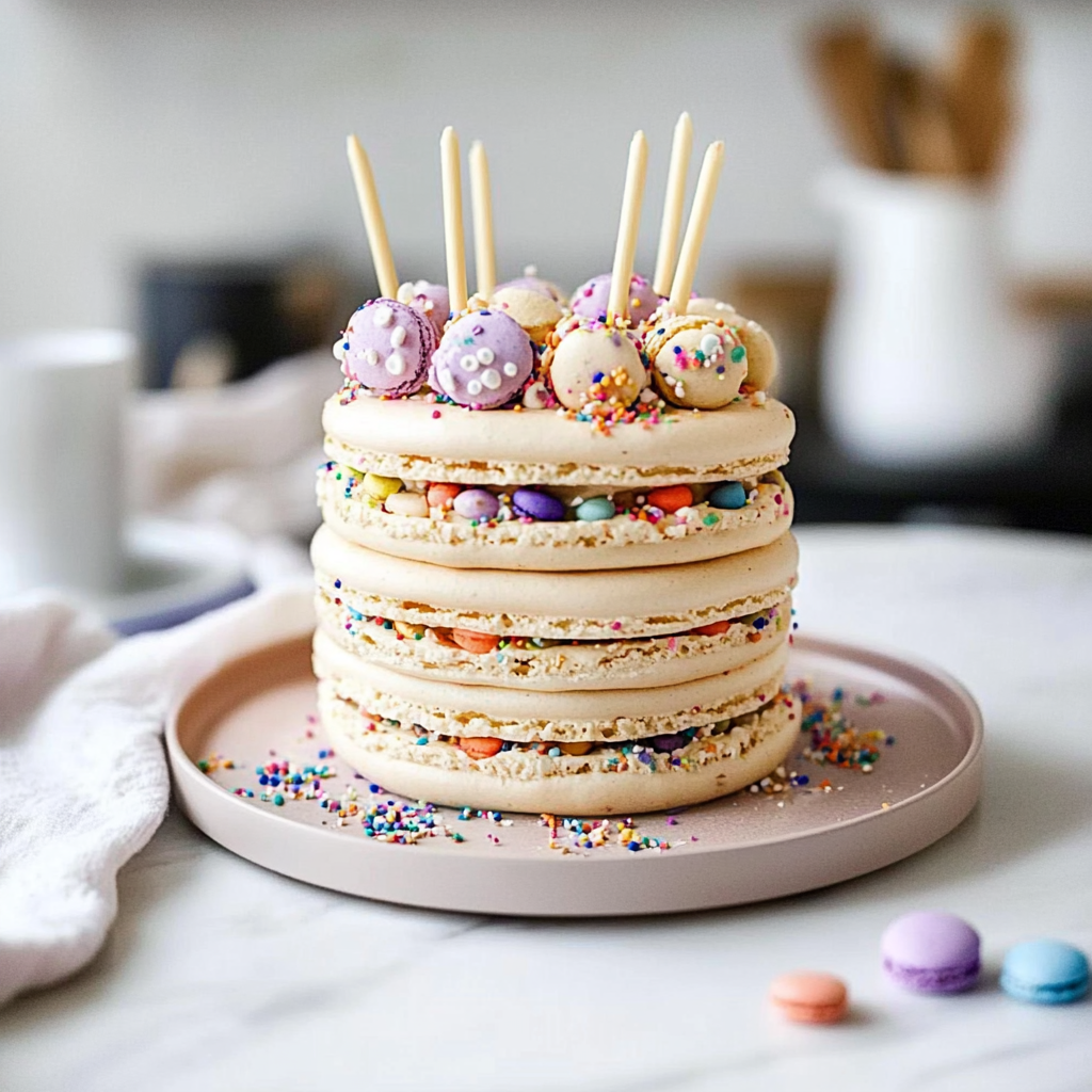 Recipe preparation for Macaron Cake