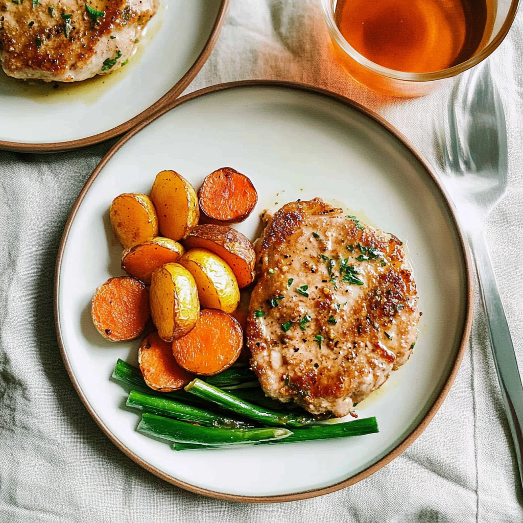 Recipe preparation for Sheet Pan Italian Pork Chops