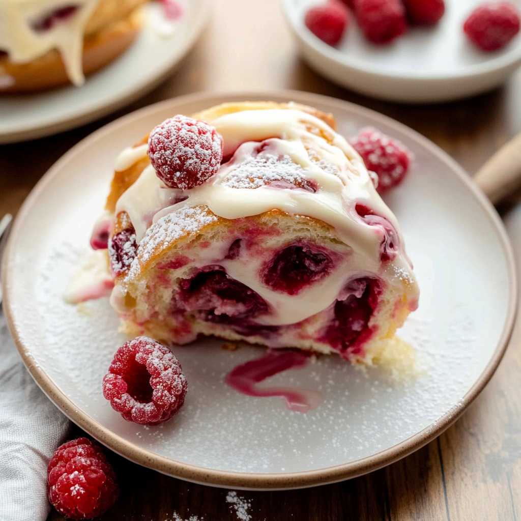 Recipe preparation for Raspberry Rolls