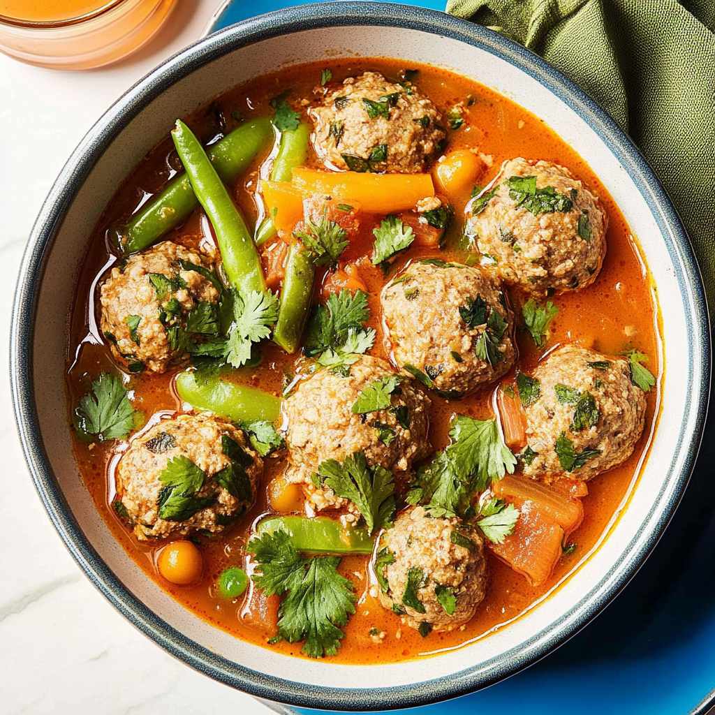 Recipe preparation for Mexican Meatball Soup