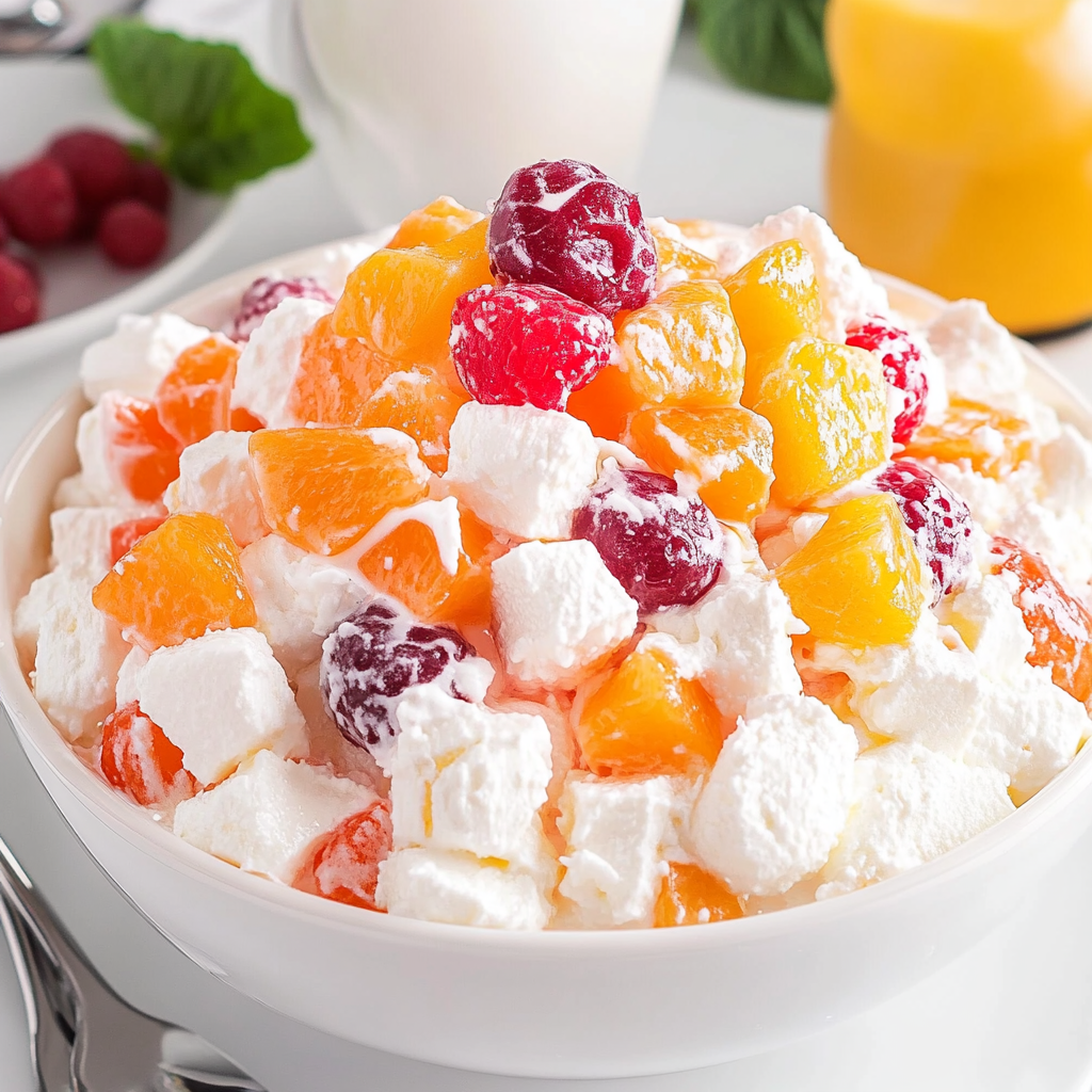 Recipe preparation for Ambrosia Fruit Salad
