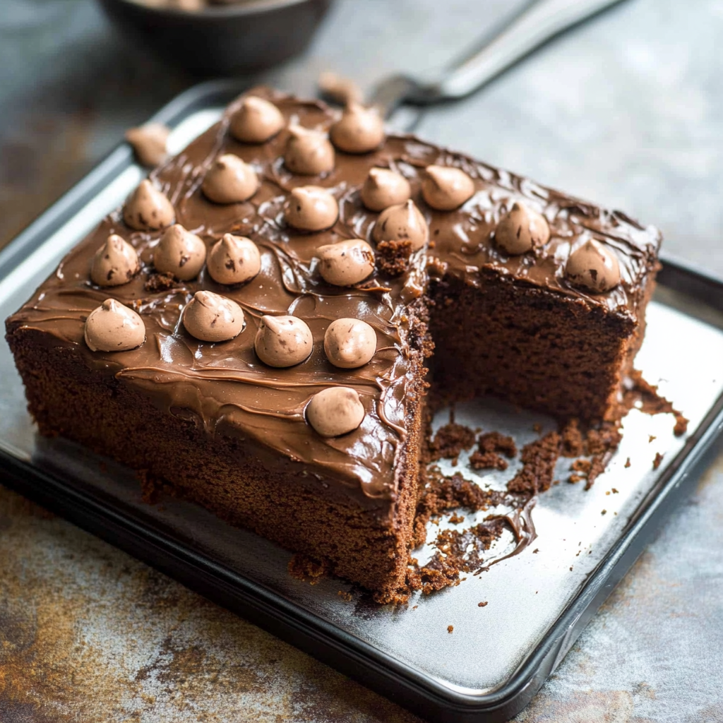 Recipe preparation for Chocolate Malt Sheet Cake