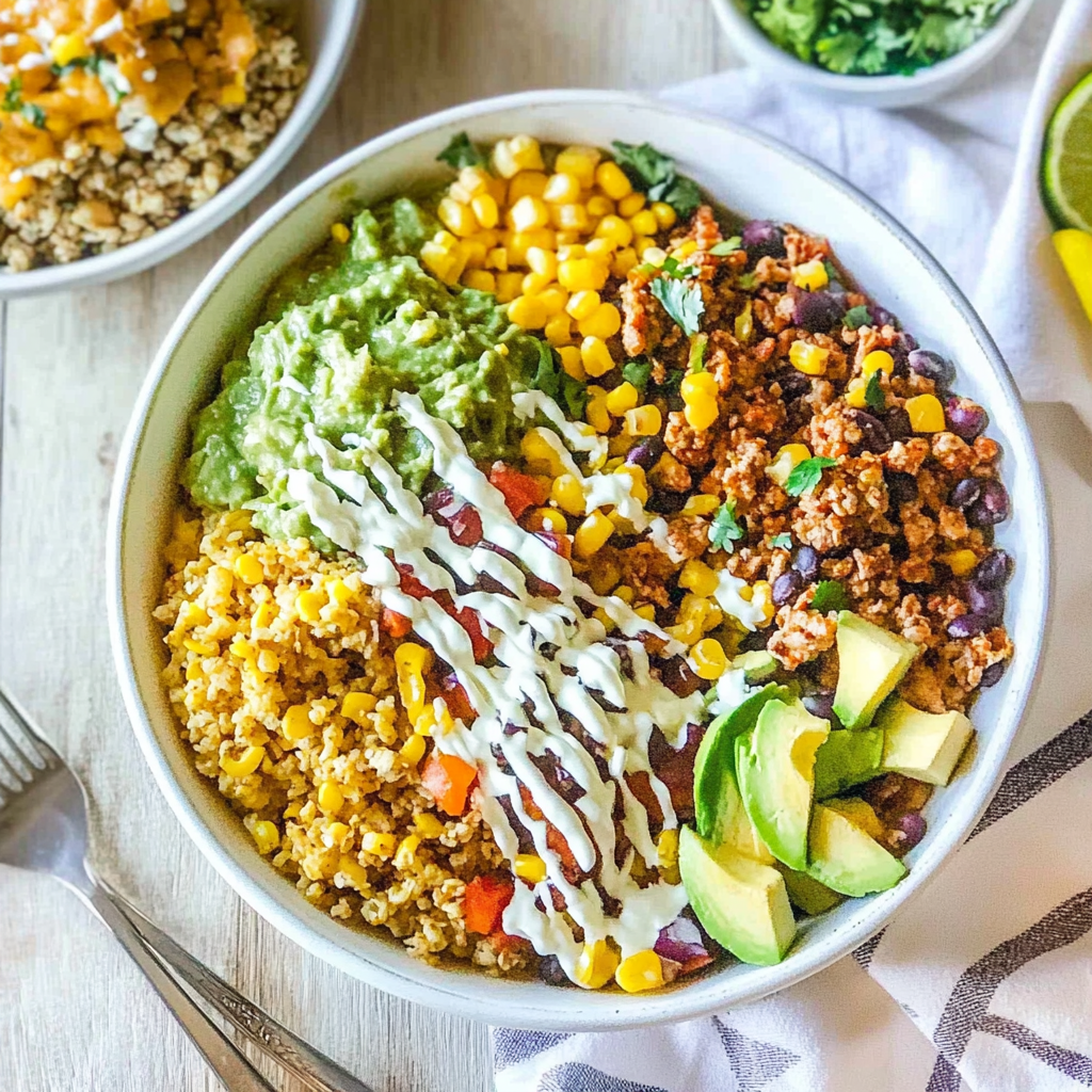 Recipe preparation for Turkey Burrito Bowl