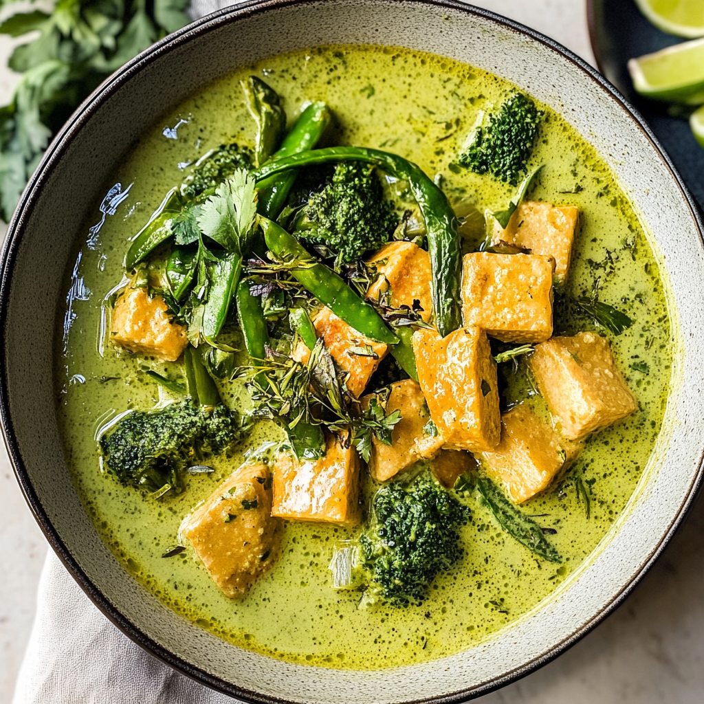 Recipe preparation for Thai Green Vegetable Curry