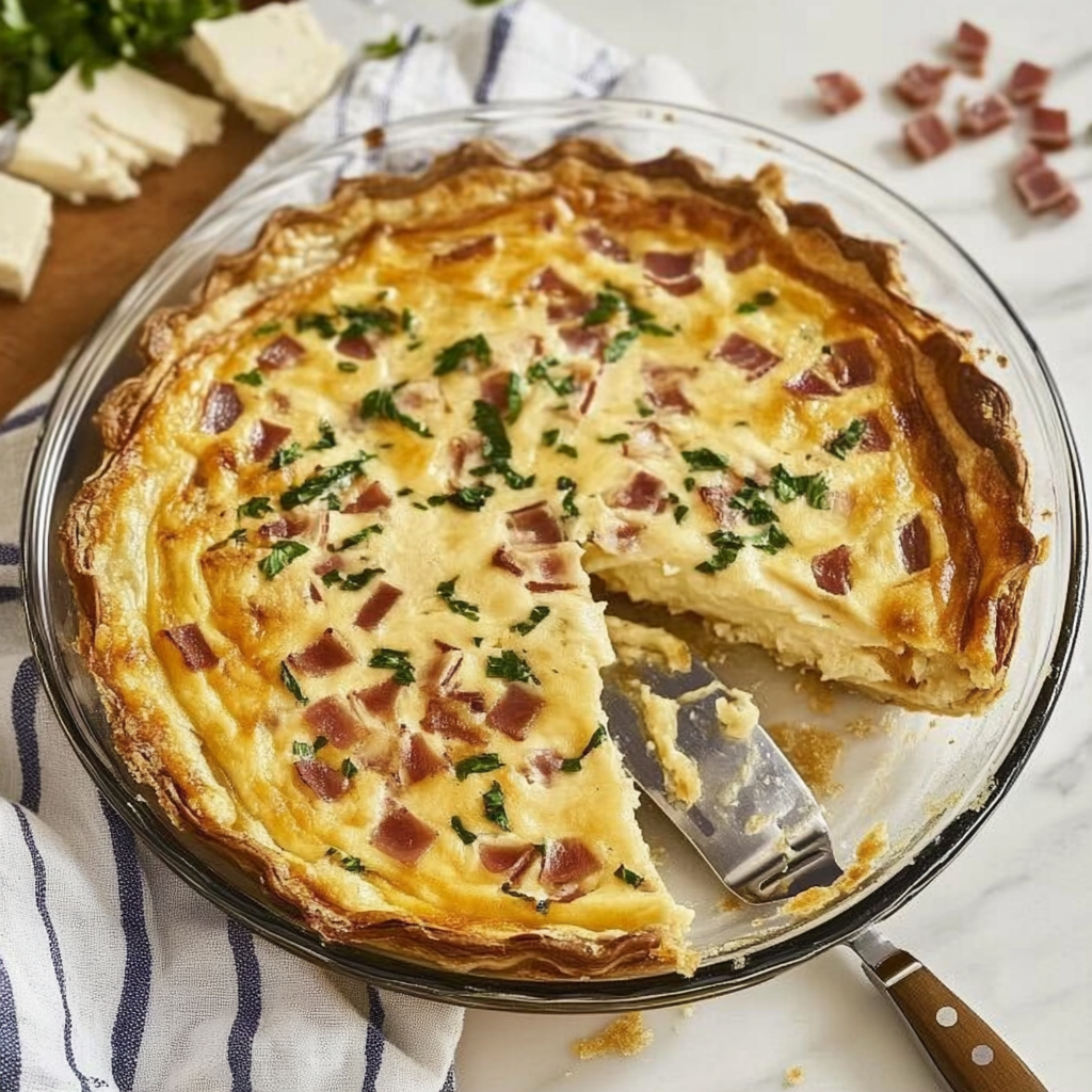 Recipe preparation for Easy Quiche Lorraine