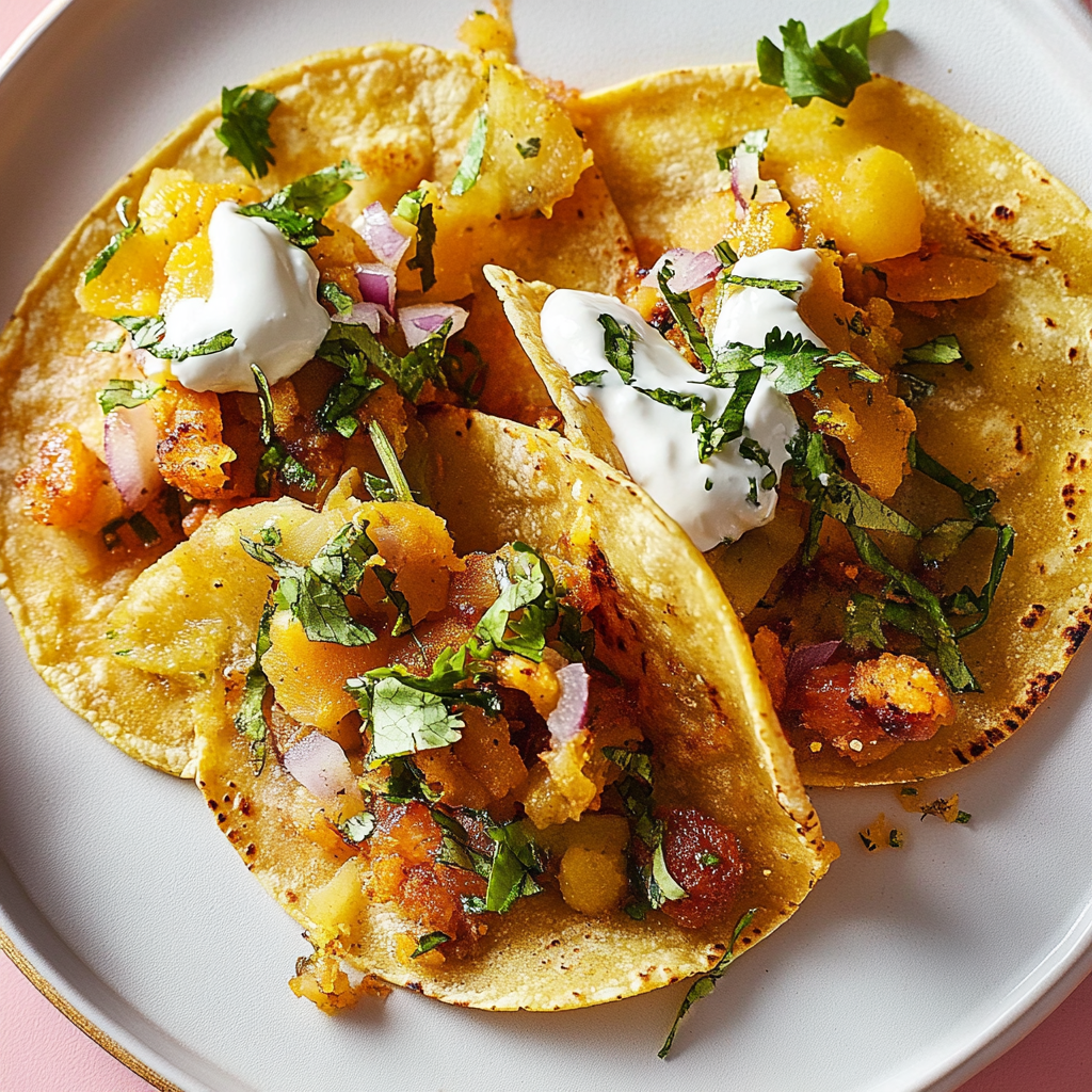 Recipe preparation for Crispy Potato Tacos