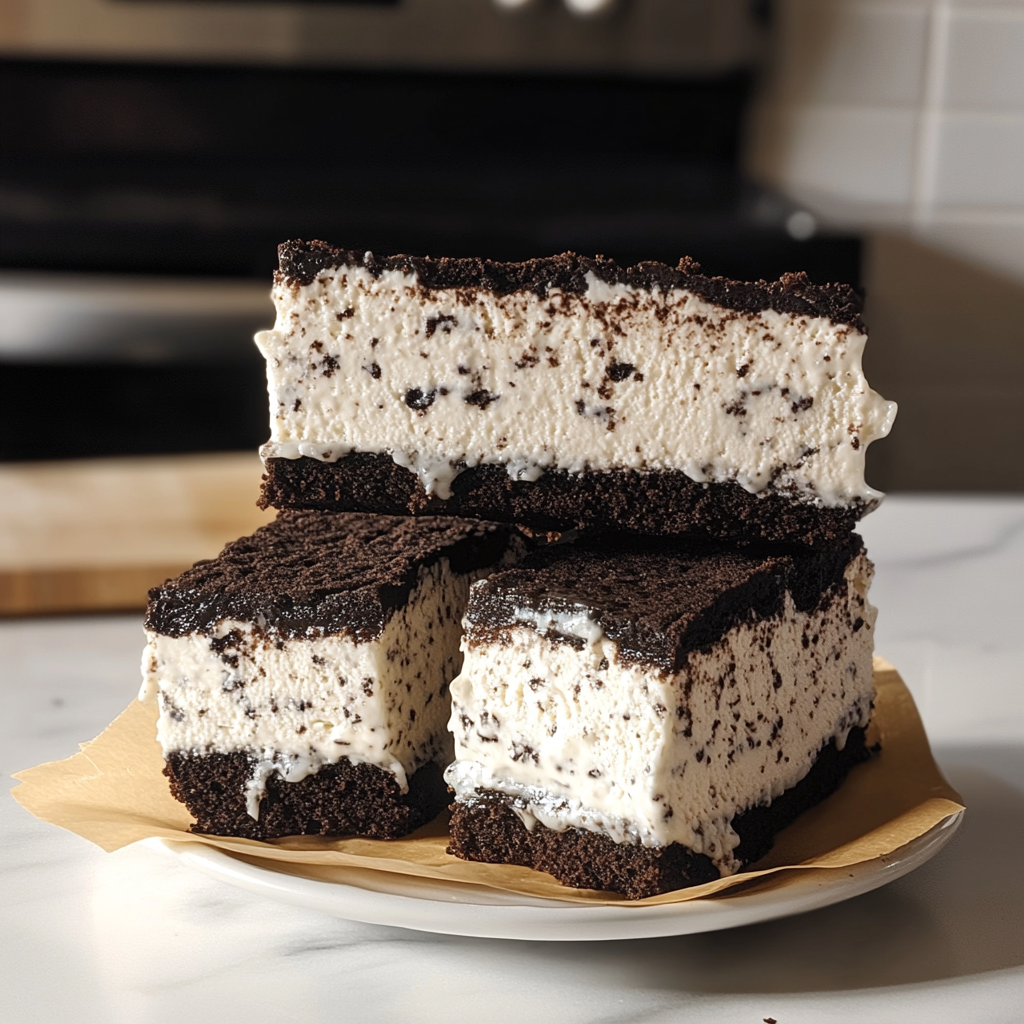 Recipe preparation for Oreo Ice Cream Sandwich