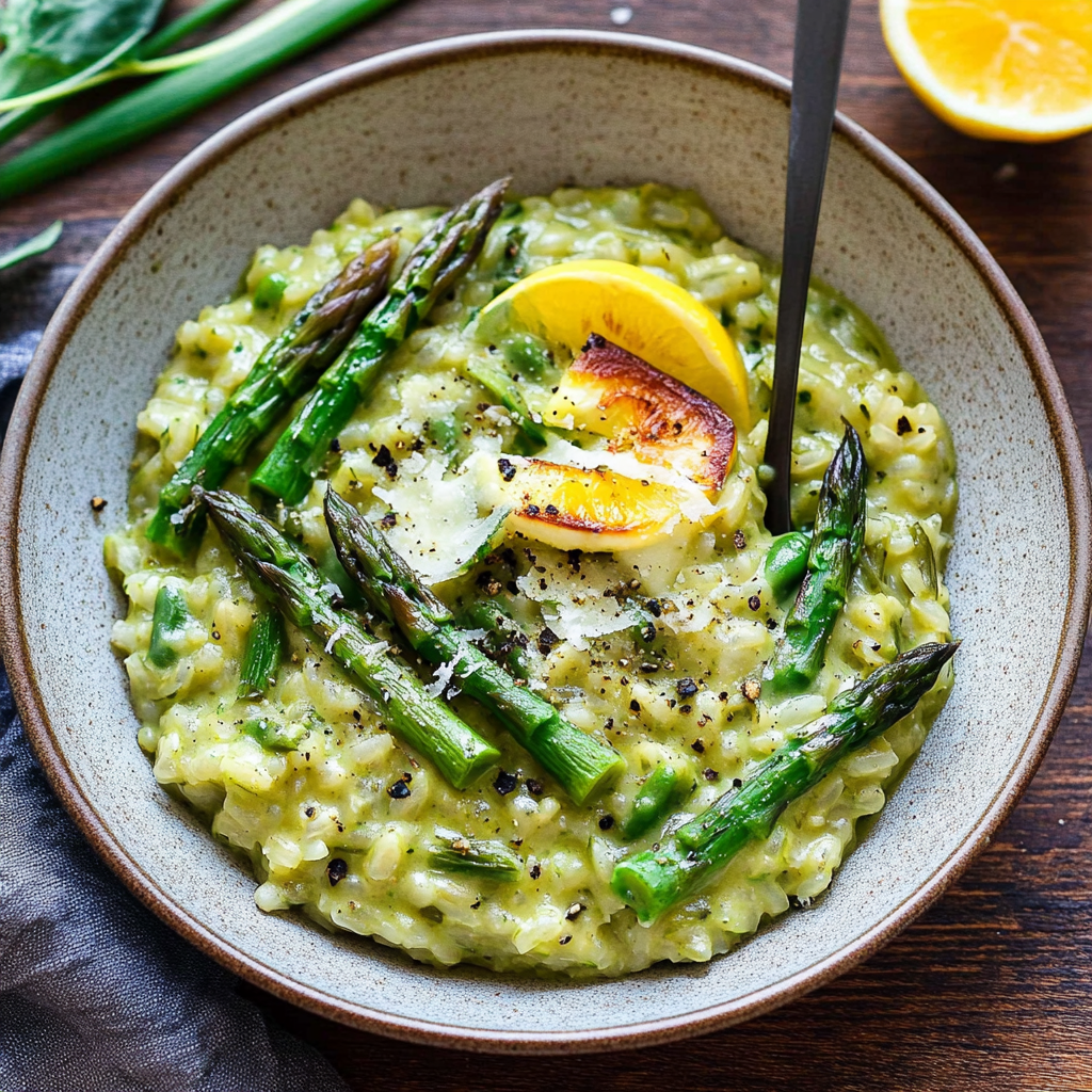 Recipe preparation for Asparagus Risotto