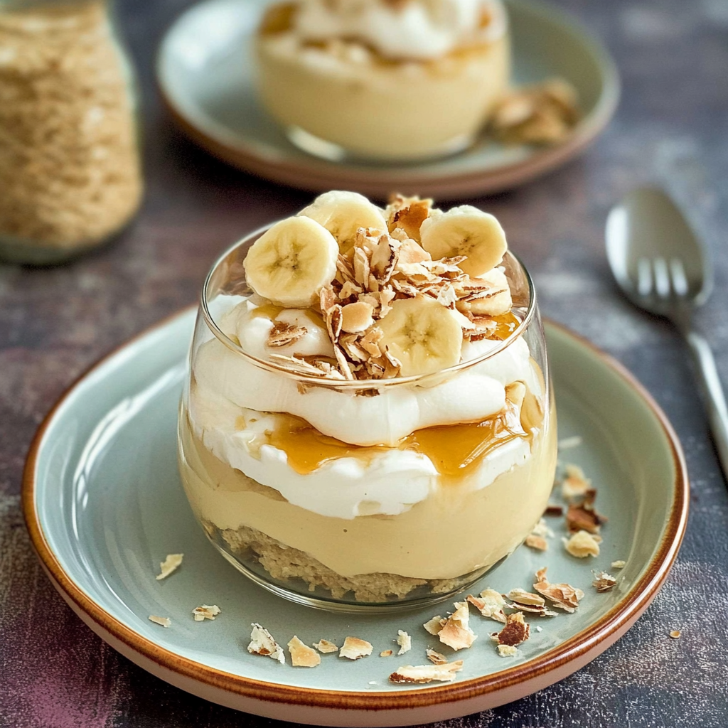 Recipe preparation for Coconut Banana Pudding