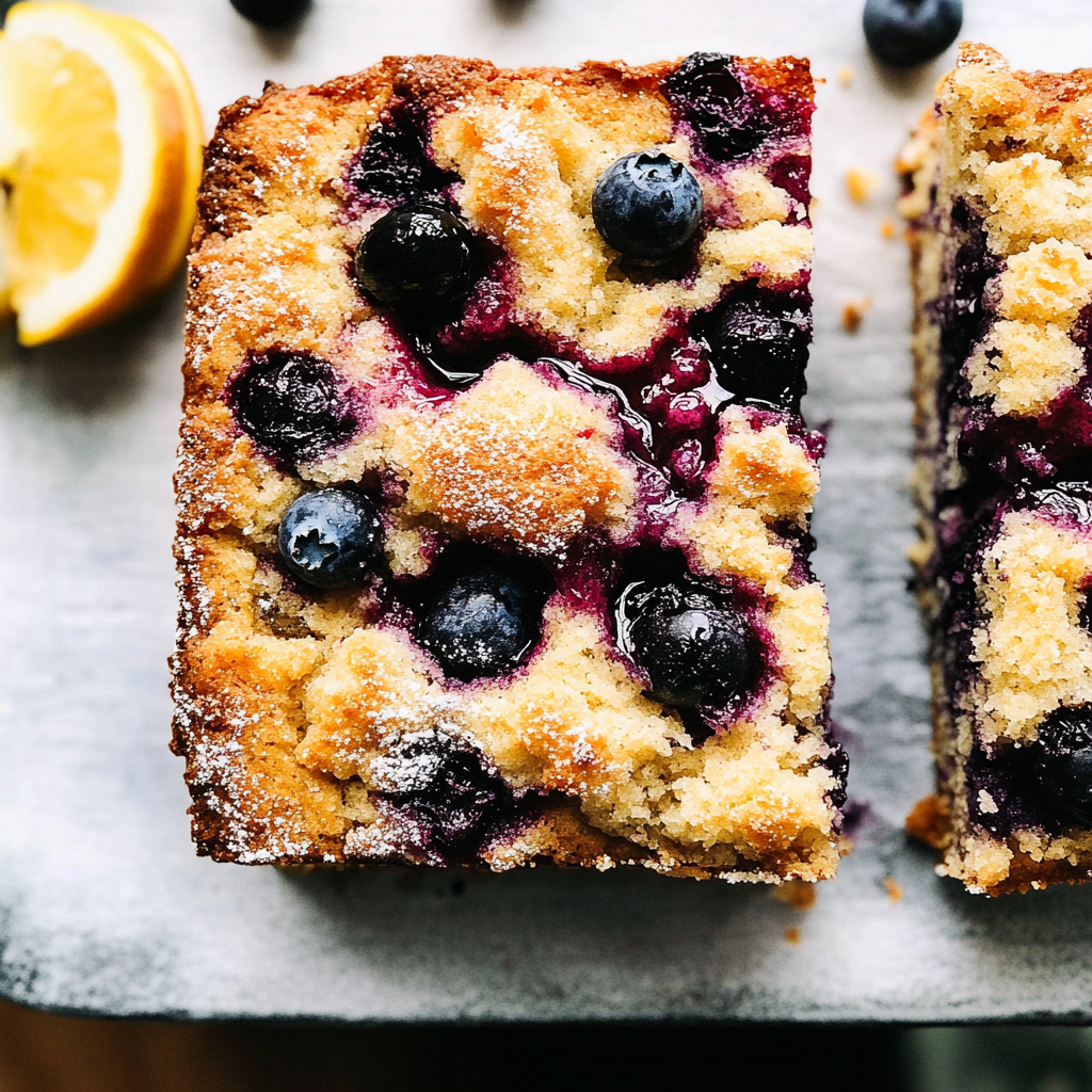 Recipe preparation for Blueberry Buttermilk Breakfast Cake