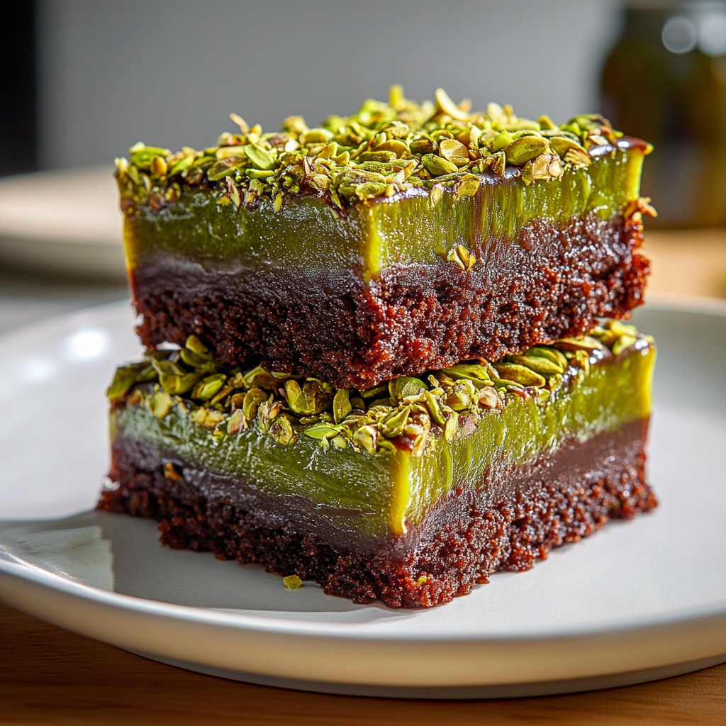 Recipe preparation for Dubai Pistachio Brownies