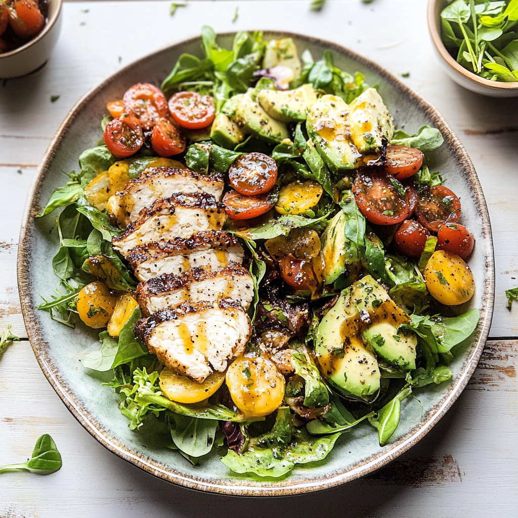 Recipe preparation for Cobb Salad with Balsamic Vinaigrette