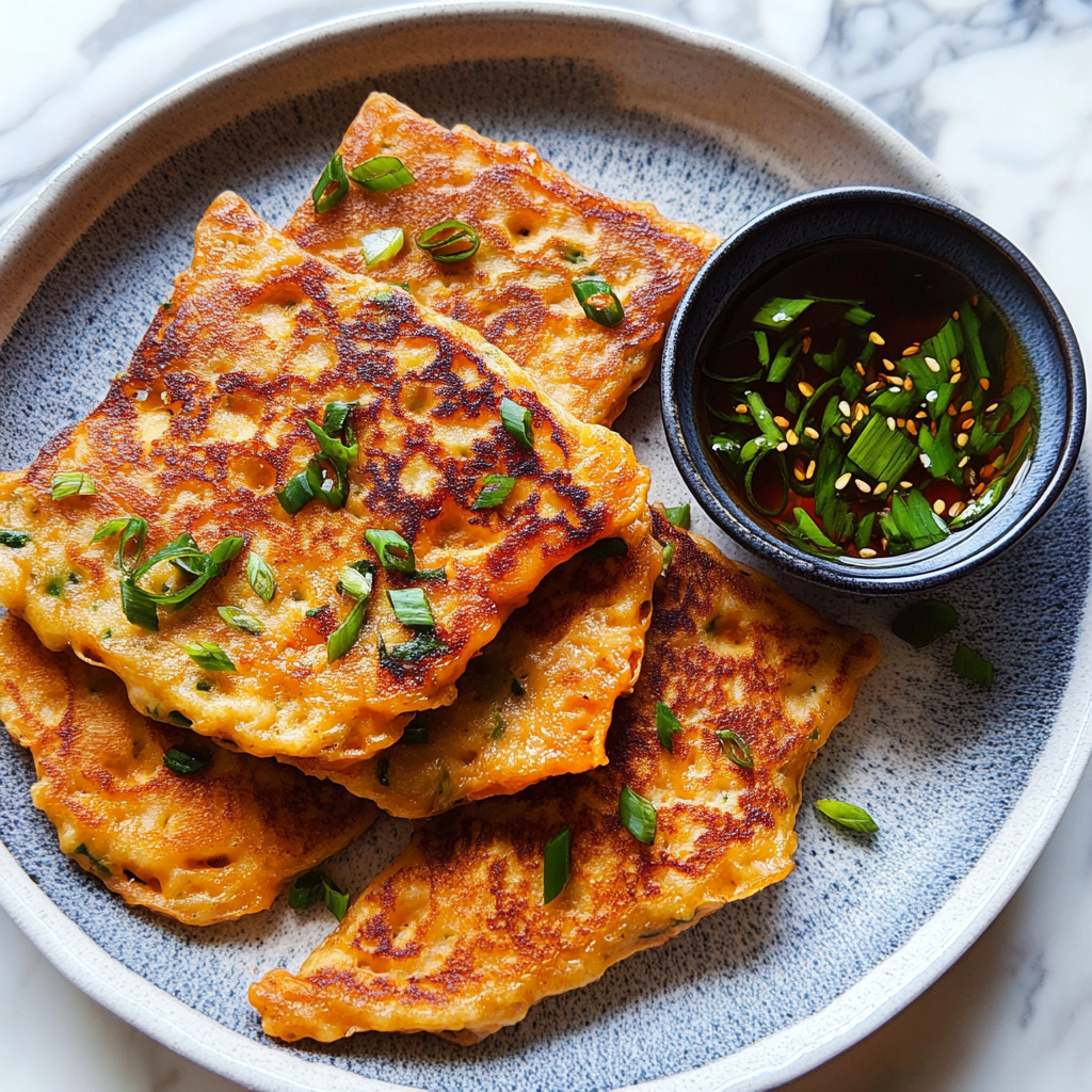 Recipe preparation for Kimchi Pancakes