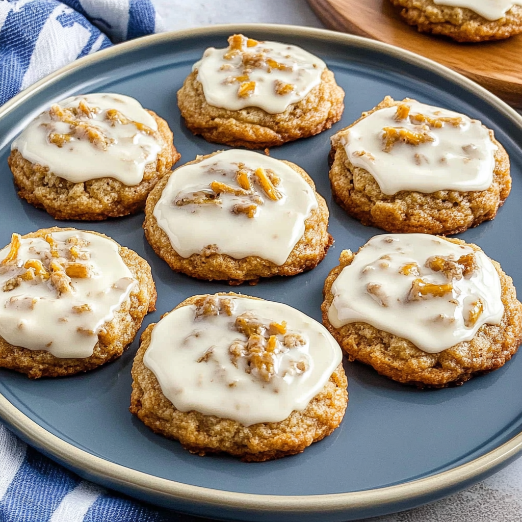 Recipe preparation for Buttercream Frosted Carrot Cake Cookies