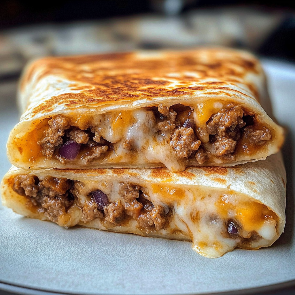 Recipe preparation for Grilled Cheese Burrito