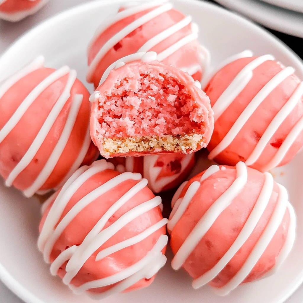 Recipe preparation for Strawberry Cheesecake Balls